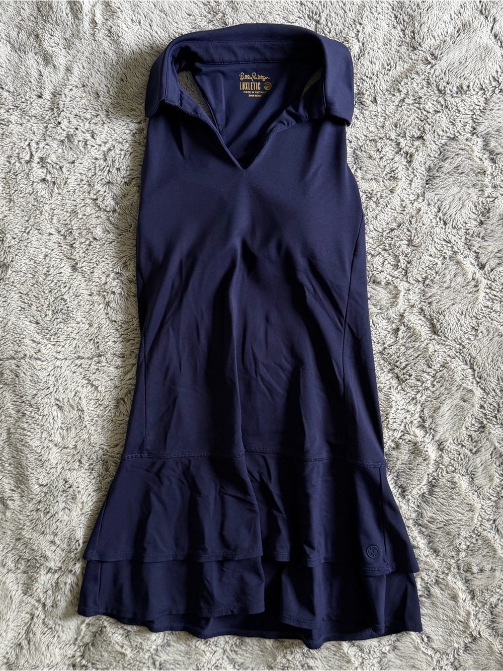 Lilly Pulitzer UPF 50+ Luxletic Dania Dress w/ Built-in Bra XS Navy Blue